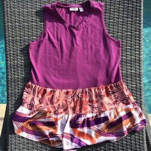 LOGO by Lori Goldstein Magenta Sleeveless Top